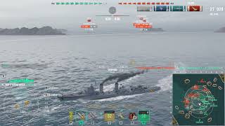 World of Warships  LAventurier in Mode Shuffle  Nightmare of BB  144k damage  1838 BXP  3 Kill [upl. by Lewison]