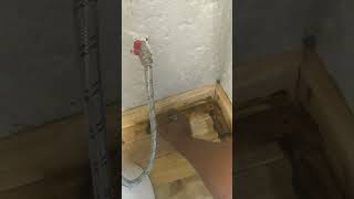 Treating Bathroom Floor with Waksol diy bathroomrenovation home pine shortvideo floors shorts [upl. by Aznarepse395]