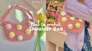 🌼How To Crochet Shoulder Bag  Small Bag🌼 [upl. by Bear501]