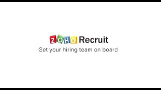 Zoho Recruit  Get your hiring team on board [upl. by Erik]