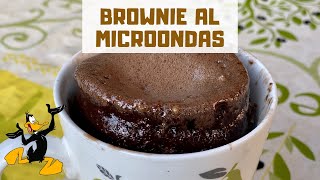 Brownie al Microondas en Taza 🍫 ¡EN 3 MINUTOS [upl. by Zashin]