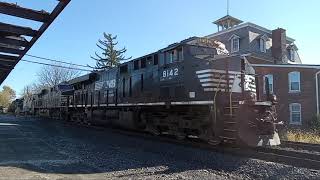 NS 8142 mixed freight and NS Intermodal Train Meet Wernersville PA 11N and 230 [upl. by Malka578]