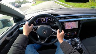 2022 VW Arteon R Line 20 tdi  pov test drive [upl. by Erdnassak522]