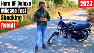 New Hero HF Deluxe 2023 Mileage Test  Unbelievable Mileage😱 Complete Mileage Test Review 😱 [upl. by Notlaw338]