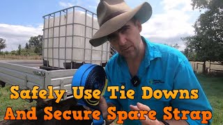 How to Use Tie Downs Safely and Secure Excess Strap to tidy your load [upl. by Langley453]