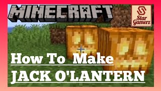 How to Make JACK OLANTERN in Minecraft  An Easy Way to Make it  For Basic Learners [upl. by Tonina]