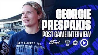 Georgie Prespakis Post Game Interview  AFLW Week 9 [upl. by Ahar]