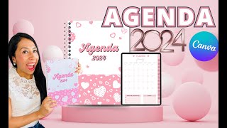 🌟 Diseña y Vende AGENDA EN CANVA 🌟 Plantilla de regalo 🎁 [upl. by Enibas108]