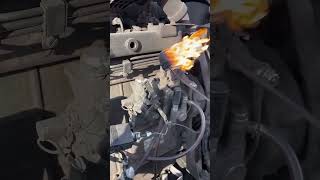 Truck diesel engine intake pipe ignition process [upl. by Desireah]