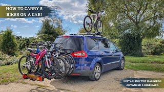 A Bike Rack For A Family Of Five  Installing The Halfords Advanced 4 Bike Tow Bar Mounted Bike Rack [upl. by Haimes794]