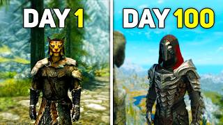 I Survived 100 Days in Skyrim Survival Mode [upl. by Naujtna]