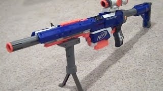 New Nerf Nstrike Elite Custom Sniper Retaliator Rifle Gun w AR removal Mod [upl. by Philpot]