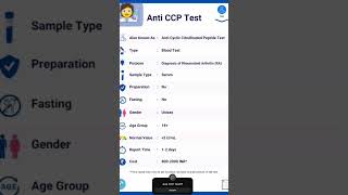 Anti CCP Test 🧑‍🔬 [upl. by Amitarp]