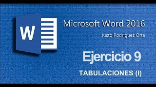 Word Básico  Ejercicio 9  Tabulaciones I [upl. by Noirod]