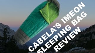 CABELAS IMEON SLEEPING BAG REVIEW [upl. by Notsag]