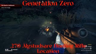 Generation Zero Location For 270 Älgstudsare Hunting Rifle Early Game [upl. by Ewell]