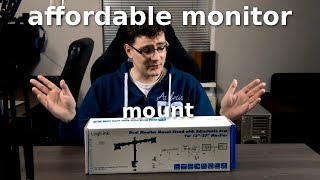 Logilink dual monitor desk mount stand [upl. by Enirbas]