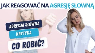 Jak reagować na agresję słowną  Marita Woźny [upl. by Burkhard]