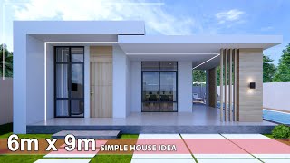 Simple House  House Design idea  6m x 9m with Swimming pool [upl. by Heater]