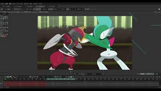 Gallade vs Bisharp Pokémon Fan Art Battle💥🔥 Electrifying animation amp rig created by Teke using Moho [upl. by Earla201]