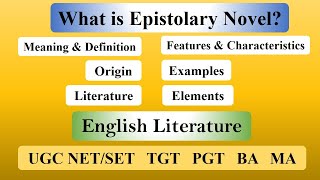 Epistolary Novel in English Literature Definition Characteristics Types Elements and Examples [upl. by Edalb]