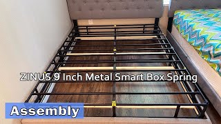 ZINUS 9 Inch Metal Smart Box Spring Assembly  Full StepbyStep Guide [upl. by Sivehc]