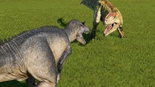 Allosaurus VS Giganotosaurus  Jurassic World Evolution [upl. by Arvy96]