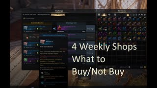 4 Main Weekly Shops What to buyNOT to buy Beginner Friendly guide to weekly shops in Lost Ark [upl. by Nodle]