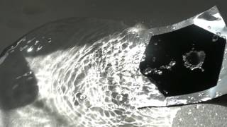 Slow motion water on Vantablack  High resolution [upl. by Aynahs]