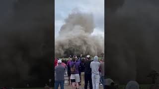 Hurricane Damaged Building Imploded In Lake Charles Louisiana 972024 [upl. by Sorkin]