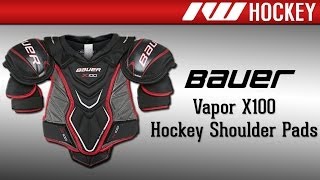 Bauer Vapor X100 Hockey Shoulder Pad Review [upl. by Hamaso]