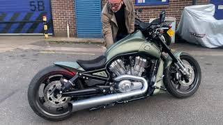 Dirty air ride suspension Harley VRod Muscle CustomCruisersLimited with compressor [upl. by Hake]