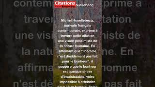 Michel Houellebecq  Lhomme nest décidément pas fait pour le bonheur shorts [upl. by Jadwiga]