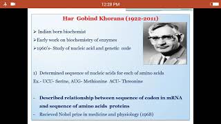 Contributions of Har Gobind Khorana [upl. by Eirehc]