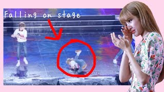 KPOP IDOLS FALLING ON STAGE BTS EXO ITZY TWICE amp MORE [upl. by Narhet]