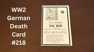 WW2 German Death Card 218 [upl. by Jesh]