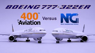 NG Models vs Aviation 400 United 777300s in 1400 Scale [upl. by Ardnuahc]