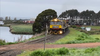 TasRail TR04 TR03 36 train Don Hill [upl. by Dduj287]