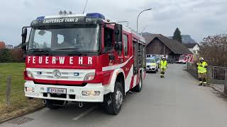 Brand in Einfamilienhaus in Lauterach  Feuerwehr im Großeinsatz [upl. by Nageam]