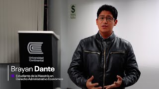 ExperienciaEPGUC I Brayan Dante  Estudiante de la Maestría en Derecho Administrativo Económico [upl. by Ellemrac]