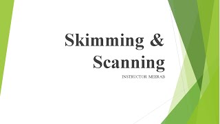 Part 2  Scanning  Steps Of Scanning  Differentiate amp Similarities Between Skimming and Scanning [upl. by Ruyam]