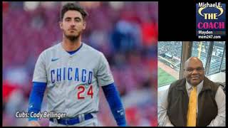 Cody Bellinger of the Cubs engages in a oneonone discussion with Coach Michael E [upl. by Eniahpets586]