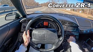 1994 Corvette ZR1  Driving the V8 Four Cam King of The Hill POV Binaural Audio [upl. by Cole]