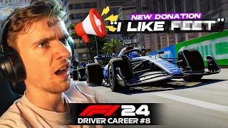 TTS DONOS AROUND MONACO  F1 24 Driver Career 8 [upl. by Gnim]