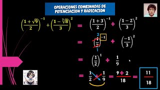 6 OPERACIONES COMBINADAS DE POTENCIACION Y RADICACION [upl. by Shere]