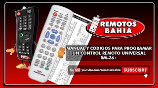 MANUAL Y CODIGOS PARA PROGRAMAR UN CONTROL REMOTO UNIVERSAL RM36E HUAYU CHUNGHOP SEISA HYAOU [upl. by Firmin]