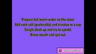 Naturopathy tip  1 Salt water gargling on an empty stomach after brushing [upl. by Kaye]