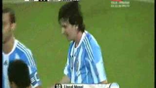 Argentina vs Brazil Friendly 17112010 10 Messi goal [upl. by Yhotmit]