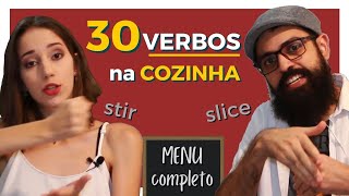 30 VERBOS em inglês usados para COZINHAR [upl. by Osnerol]