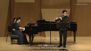 GP Telemann  Sonata in f minor TWV 41f1 for Flute and Piano 플루트 이상훈 [upl. by Pittel510]